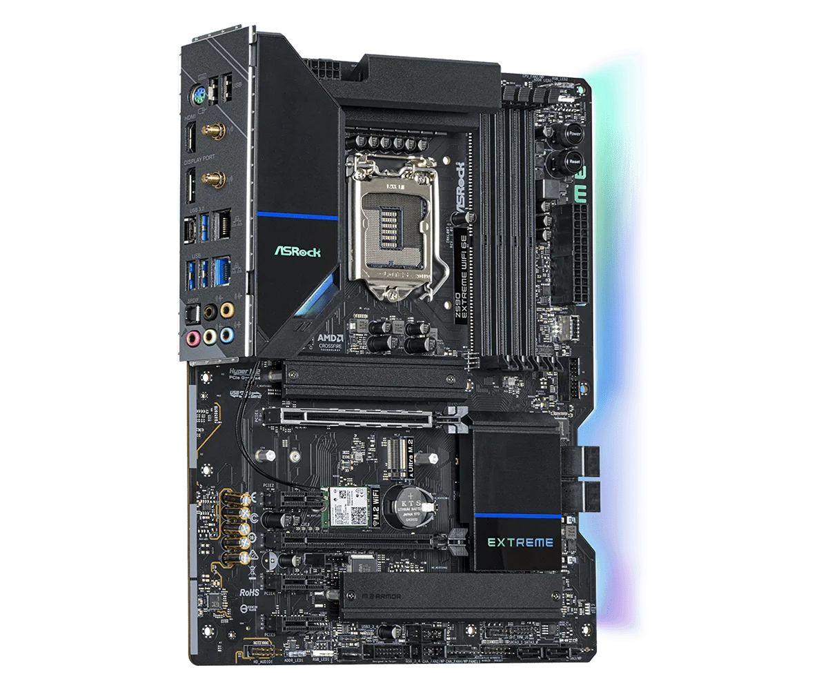 ASOCK Z590 Extreme WiFi 6E Motherboard LGA 1200 Intel Z590 DDR4 support i5-11400F 10900 10100F 11700 cpu PCI-E 4.0 NVMe SSD ATX