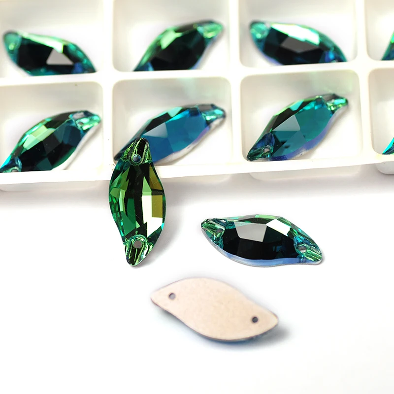 

YANRUO 3254, все размеры, перидот, алмазный лист, пришивные стразы с плоской задней частью, стразы, кристаллы для аксессуаров для одежды