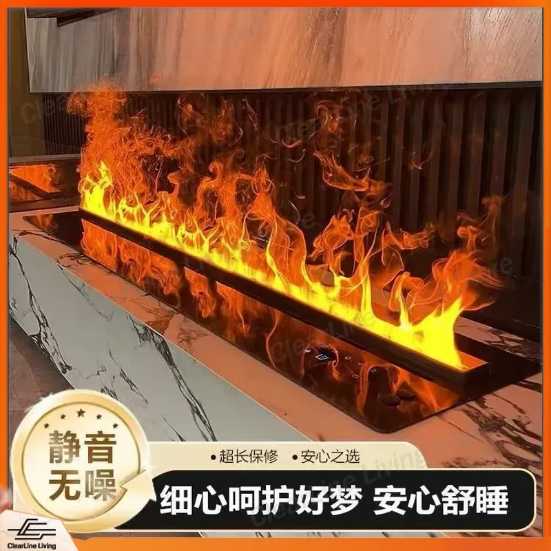 3D Atomizing Fireplace Embedded Electronic Simulation Flame Humidifier for Internet Celebrity TV Decorative Cabinet Household
