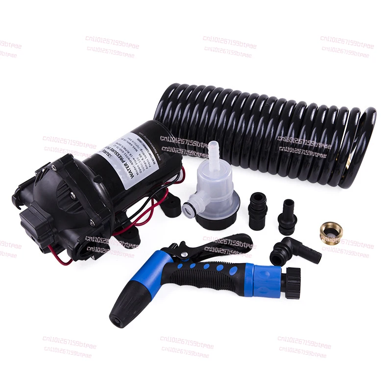 

Marine Wash Flush Deck Pump, High Pressure Car Wash Pump Industrial Wash Kit 5 Chamber Pump 12V RV