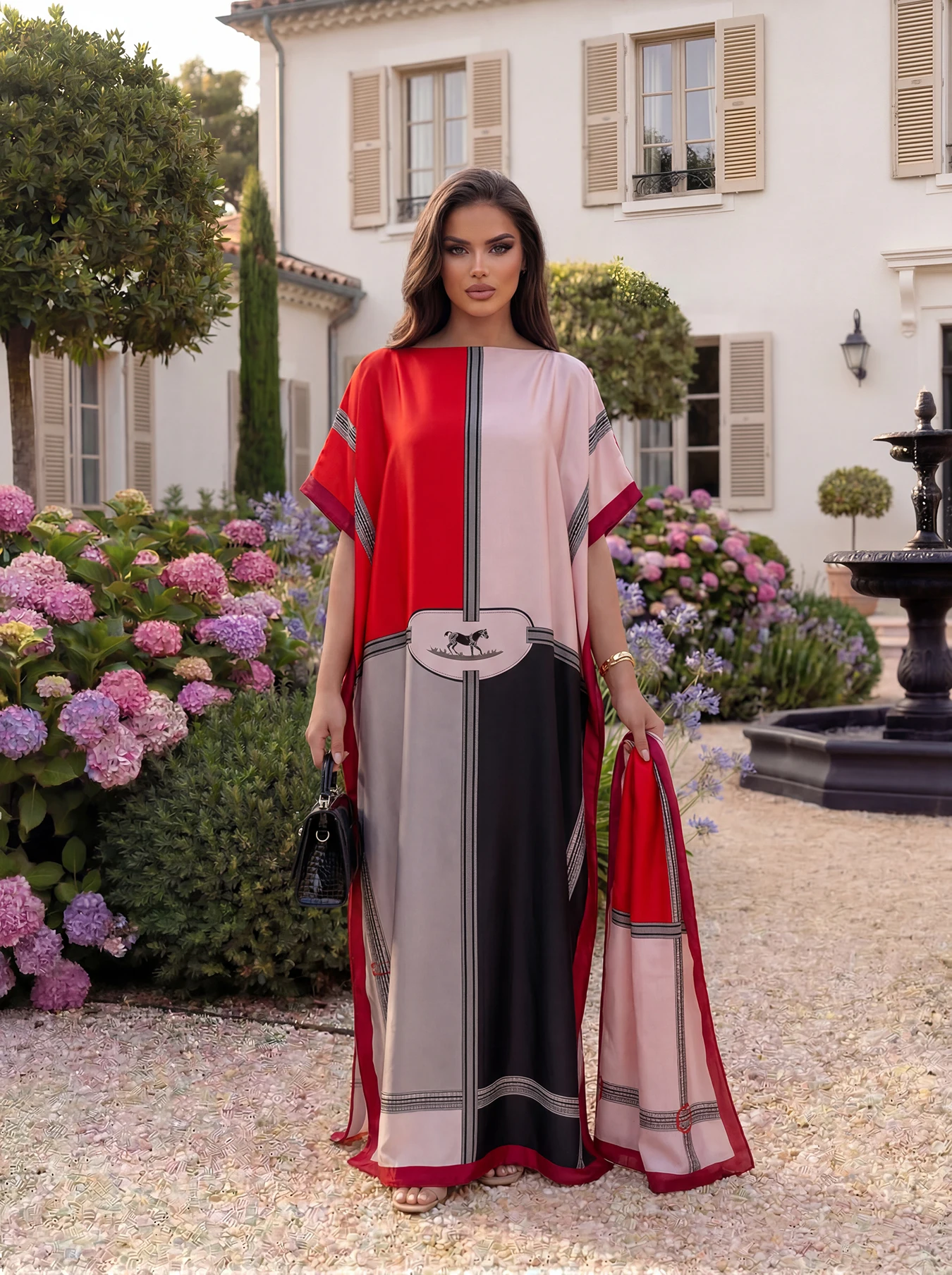 Elegant Summer African Kaftan Dress Shawl Muslim Lady Long Hijab Oversize Kuwait Abaya Multiple Colors for Women