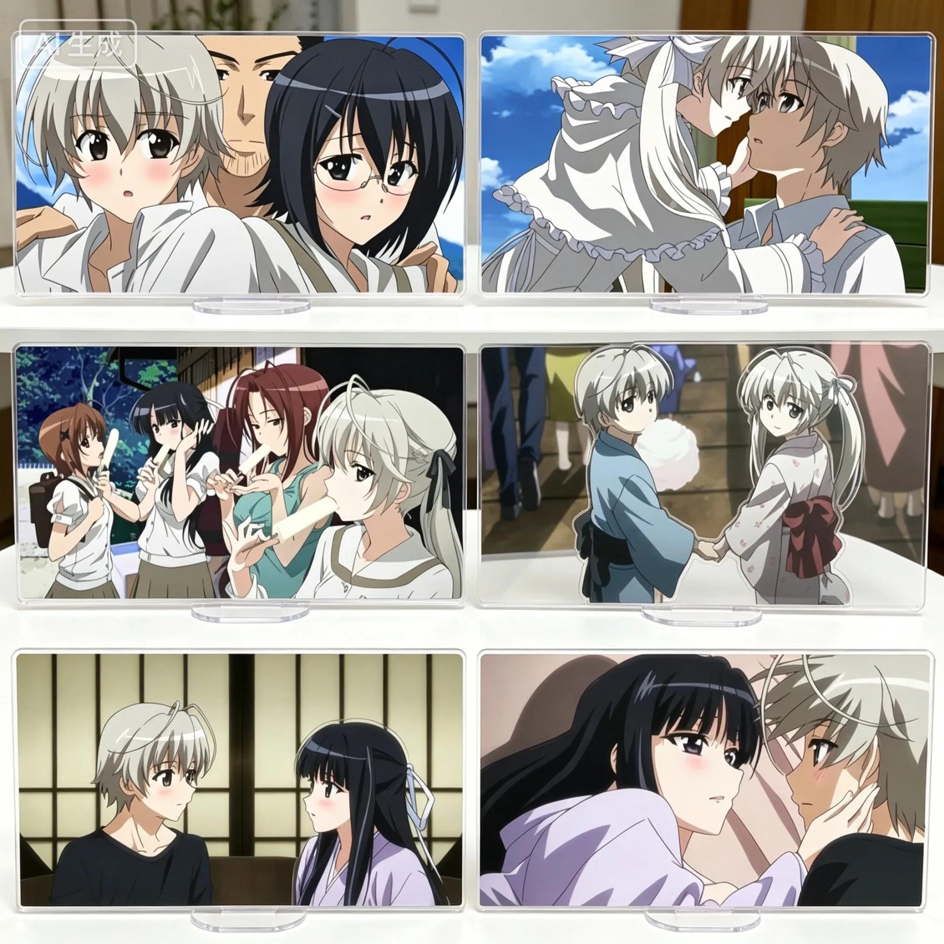 

Anime Yosuga no Sora Sora Kasugano Scene drawing rectangle Acrylic Stand Model Plate Keychains About 15CM Desk Decor