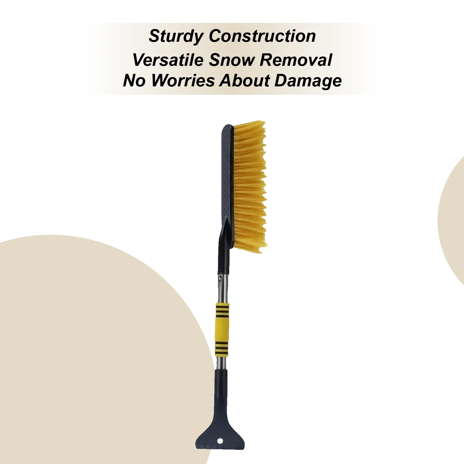 Car Snow Brush And Ice Scraper Extendable Winter Automotive Cleaning Supplies Car Window Snow Removal Brush For Drivers