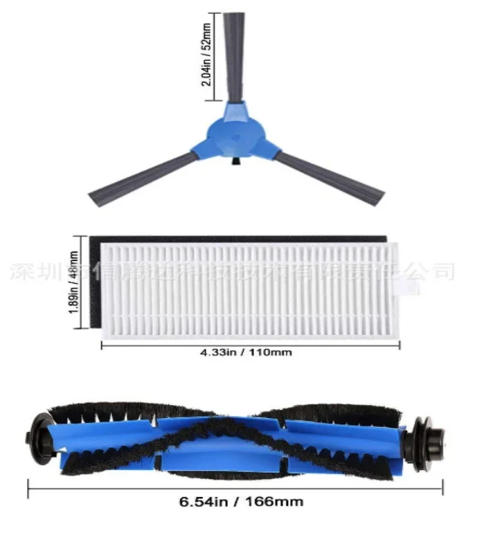 Рулонная основная щетка HEPA-фильтр, боковая щетка для Coredy R550 R500+ R600 R650 R750 D400, детали ткани для мытья полов