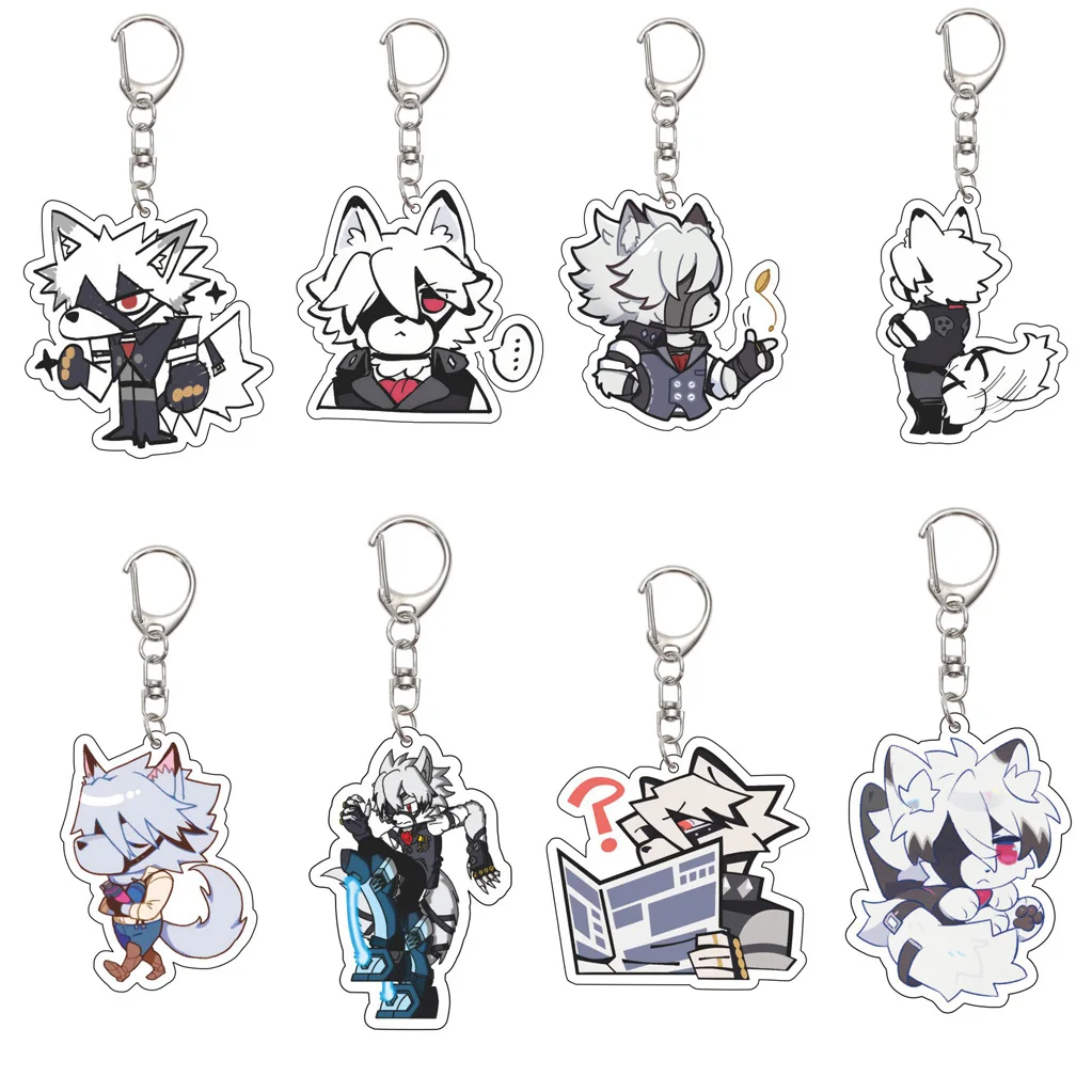 55MM Anime Zenless Zone Zero Schlüsselanhänger Von Lycaon Belle Wise Acryl-Schlüsselanhänger Niedliche Weihnachtsgeschenke