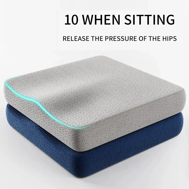 

Ergonomic Memory Cotton Office Cushion Hemorrhoid Cushion Chair Cushion A Sitting Artifact Butt Pad