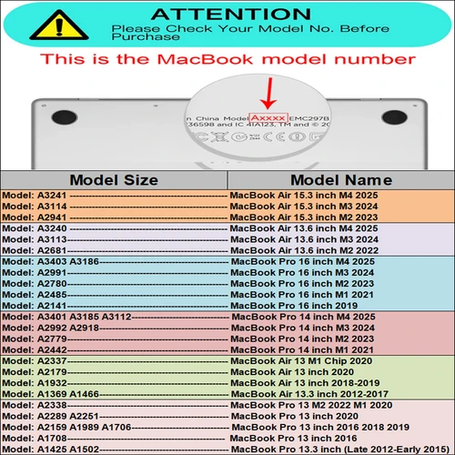 Imagen 2 del producto Funda de portátil para Macbook Air 13 15 Pro 13 14 16 pulgadas M4 M3 M2 M1 A3240 A2681 A2179 A3241 A3114 A2338 A3112 A2992 A3403 A2991Cover