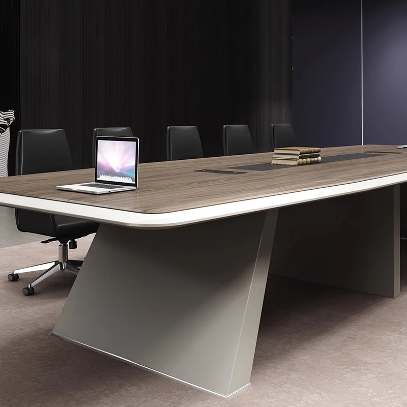 Conference table Long table Simple modern table and chair combination 6/8/12/20 people Large paint office training