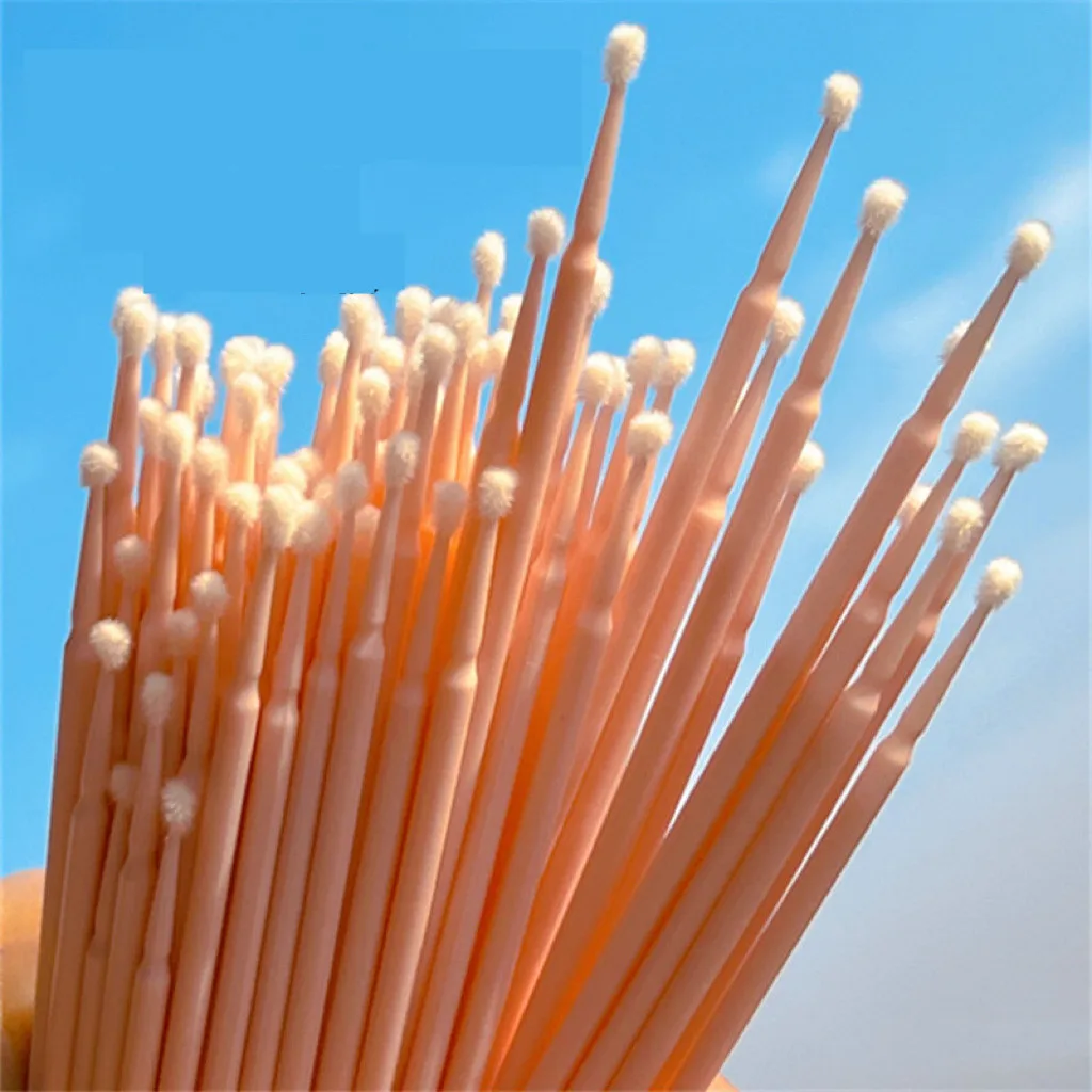 100pcs Disposable Makeup Cotton Swab Eyelash Extension Mini Brush Applicator Makeup Remover Jewelry Clean Cotton Micro Sticks