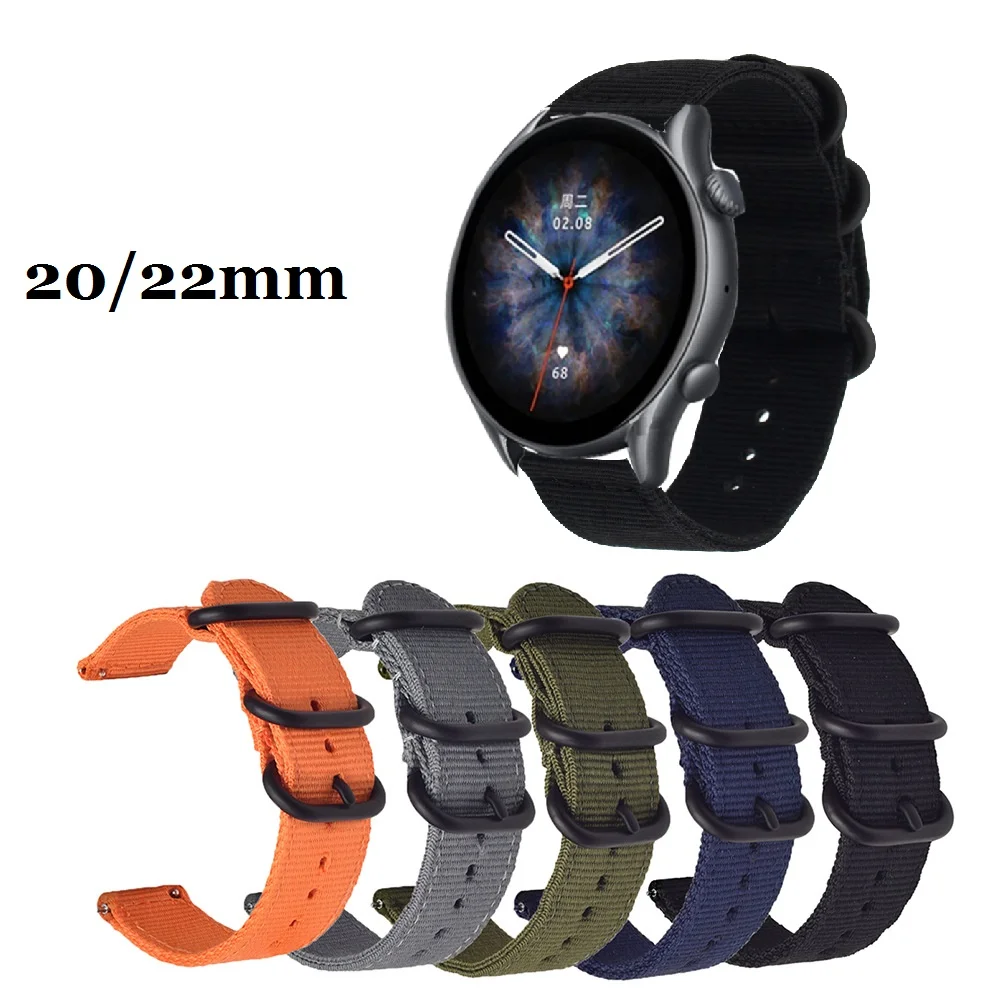 

Solid nylon GTR 3 2 watch Strap for Samsung Galaxy Watch 3 45mm Smart watchband Bracelet Correa wristband 22mm width new belt