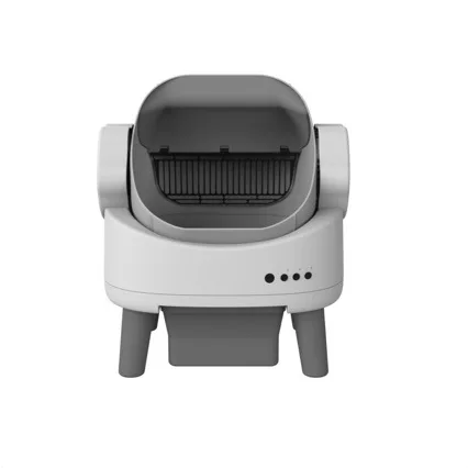 hit productFully Automatic PPABS Stainless Steel Oval cat Litter Box Large-capacity Smart Toilet Open-style Remote Self-cleaning