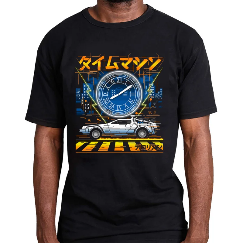 Póster de The Time Machine Japón 1230, camiseta de regalo Sic Fi de Regreso al futuro, películas de los 80, ropa gráfica Retro, S-6XL