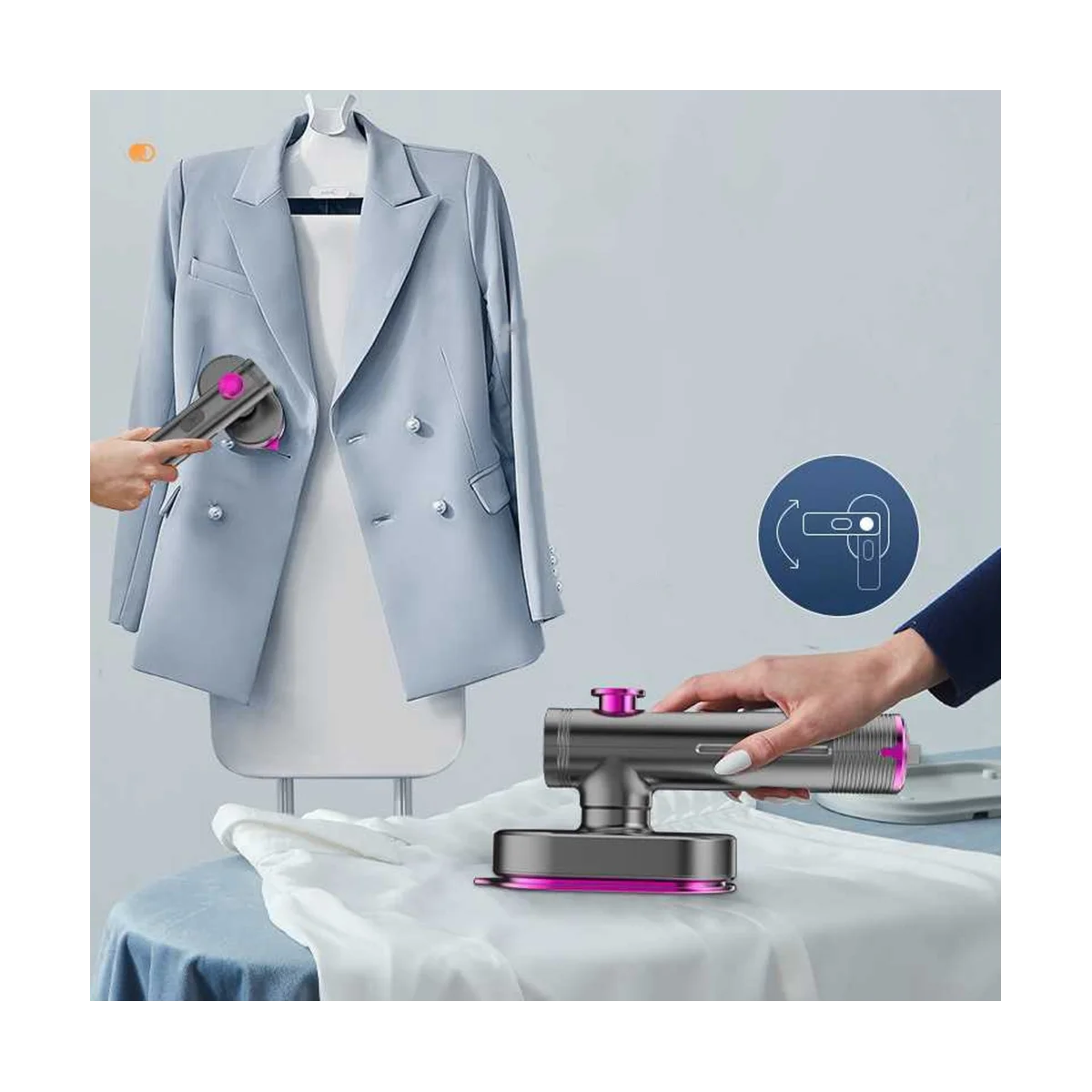 Ferro a vapor portátil portátil para roupas, passar e cozinhar, 2 em 1, rugas de tecido, ferro de viagem, plugue US B