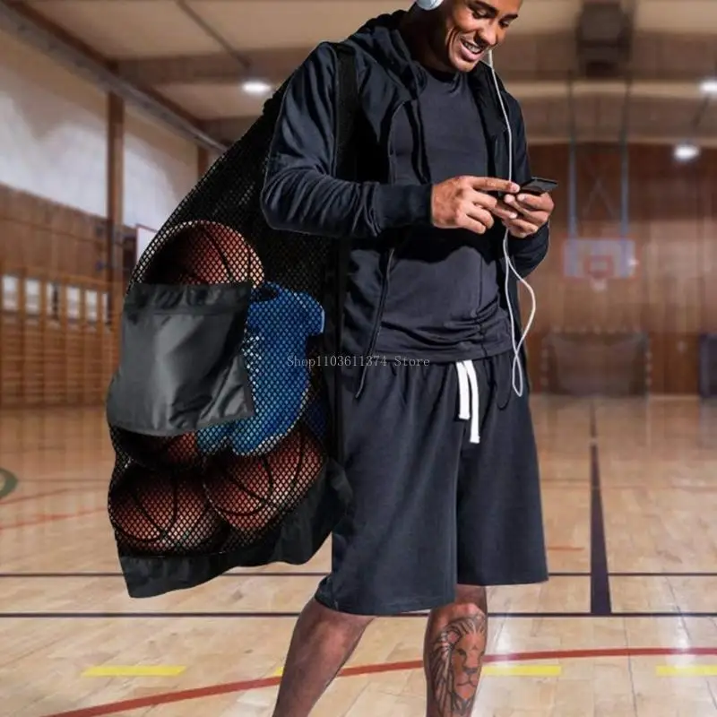 

Sport Ball Carry Bag Team Balls Net Bags Mesh Fabric Net Bag Basketball Net Bag