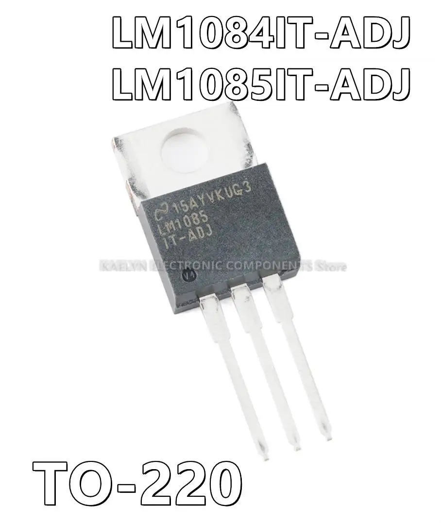 10Pcs/lot LM1084IT-ADJ LM1084 LM1085IT-ADJ LM1085 Linear Voltage Regulator IC Positive Adjustable 1 Output 3A 5A TO-220-3