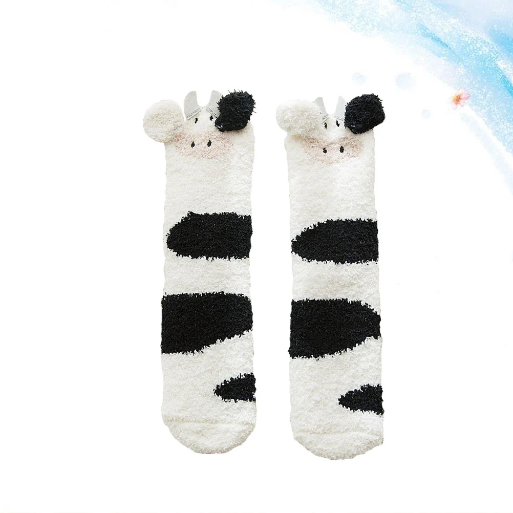 

Coral Fleece Socks Stylish Thicken Design Fashion Stockings Stereoscopic Lady