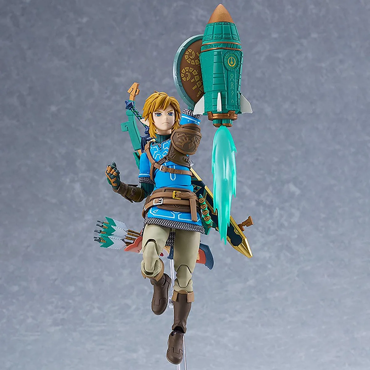 Figma della Good Smile Company originale al 100% ( # 626-DX) Zelda No Densetsu: Lacrime del Regno Link Lacrime del Regno Ver.