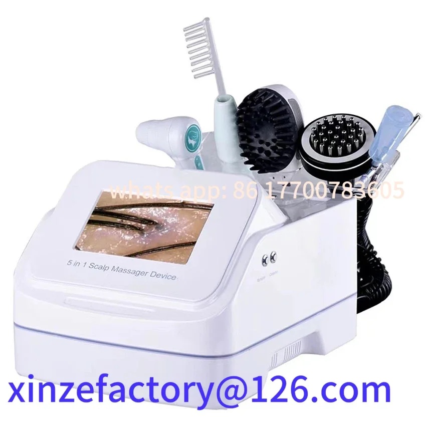 Customizable 5 In 1 Multifunctional Hair Scalp Care Instrument Scalp Analyzer Nanometer Spray Hair Therapy Machine