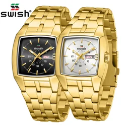 Watches Fashion Quartz Luxury Men Wristwatch Original Waterproof Date Week Stainless Steel Watch for Man Relogio Masculino S9804