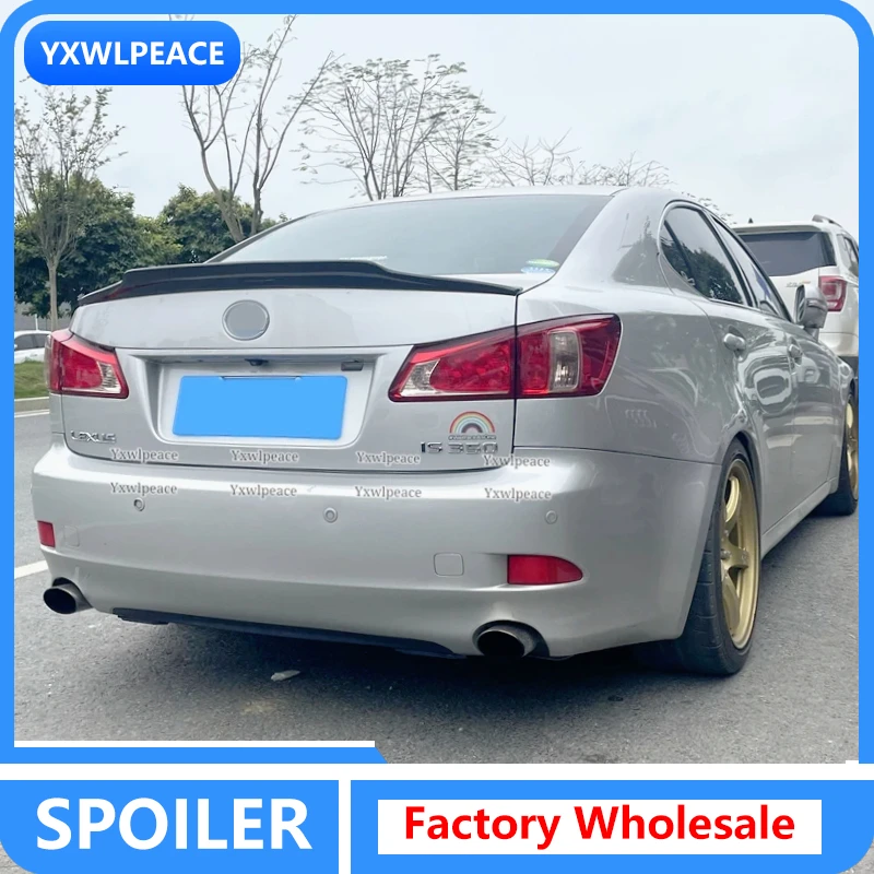 

Real Carbon Fiber / FRP Black Rear Trunk Lip Spoiler Wing Body Kit Accessories For Lexus IS 2006 2007 2008 2009 2010 2011