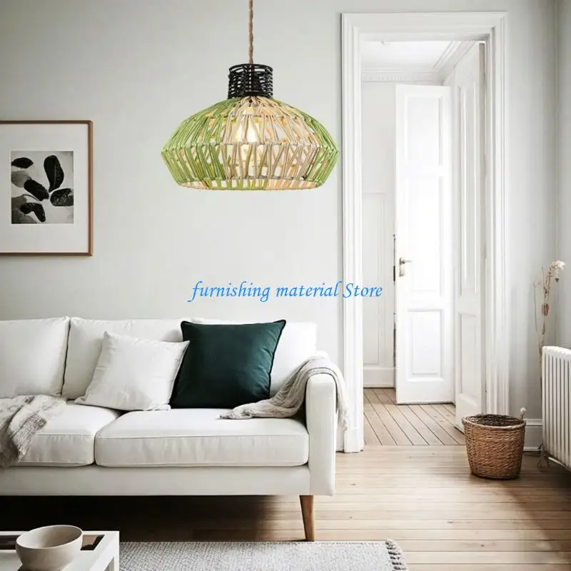 

Y5GD Простая установка, пластиковый подвесной абажур ручной работы, идеально подходящий для арендаторов и семей