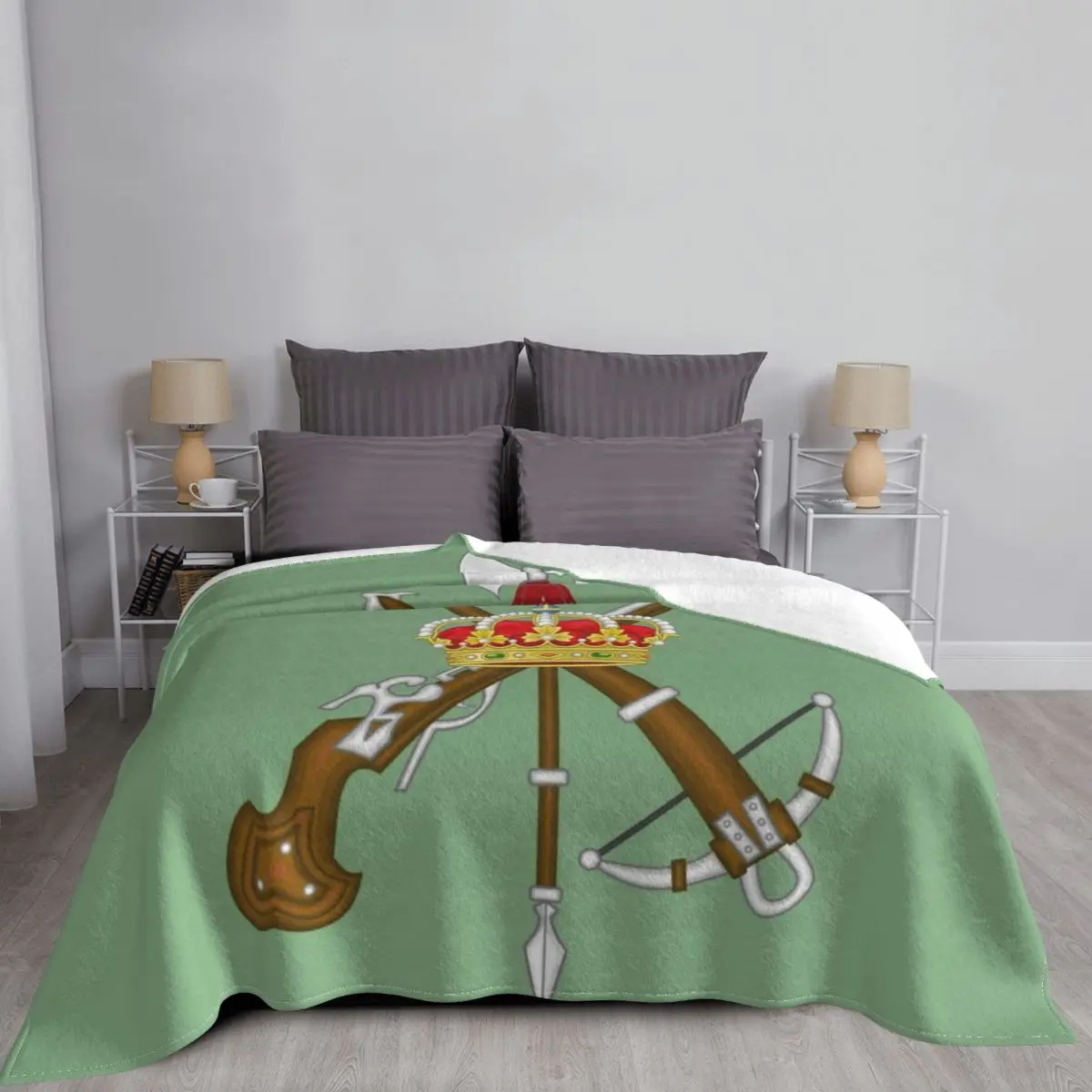 Ultra-Soft Fleece Spanish Legion Logo Throw Blanket Warm Flannel Army Legi N Espa Ola Blankets for Bedroom Car Sofa Quilt