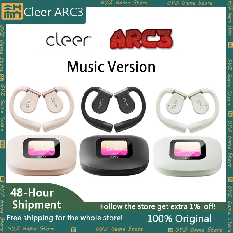 Cleer ARC3 Wireless Bluetooth Sport Headphone Open Dolby Spatial Audio Ai Smart On-Ear Bone Conduction Custom Music Earphones