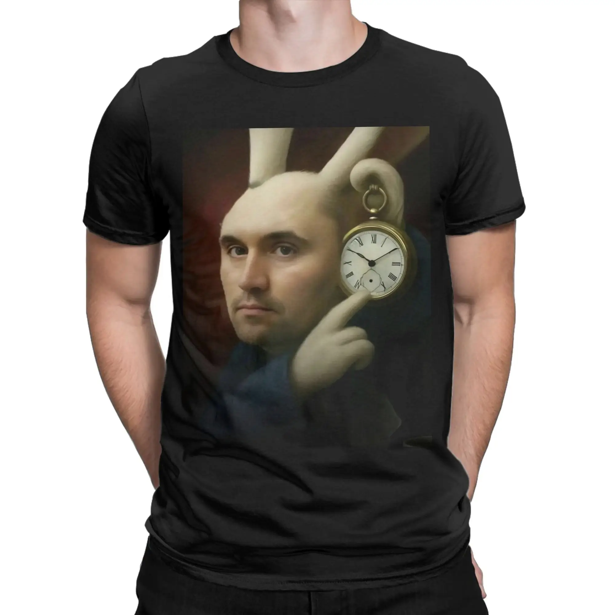 Charlie Kirk Rabbit Clock T-Shirts Men Women Funny Meme Hipster 100% Cotton Tee Shirt Crewneck Short Sleeve T Shirts Clothing