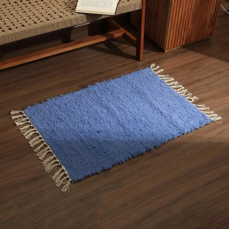 

36x24 Inch Blue Scatter Rug - Stylish Accent Rug for Living Room, Bedroom, and Home Decor