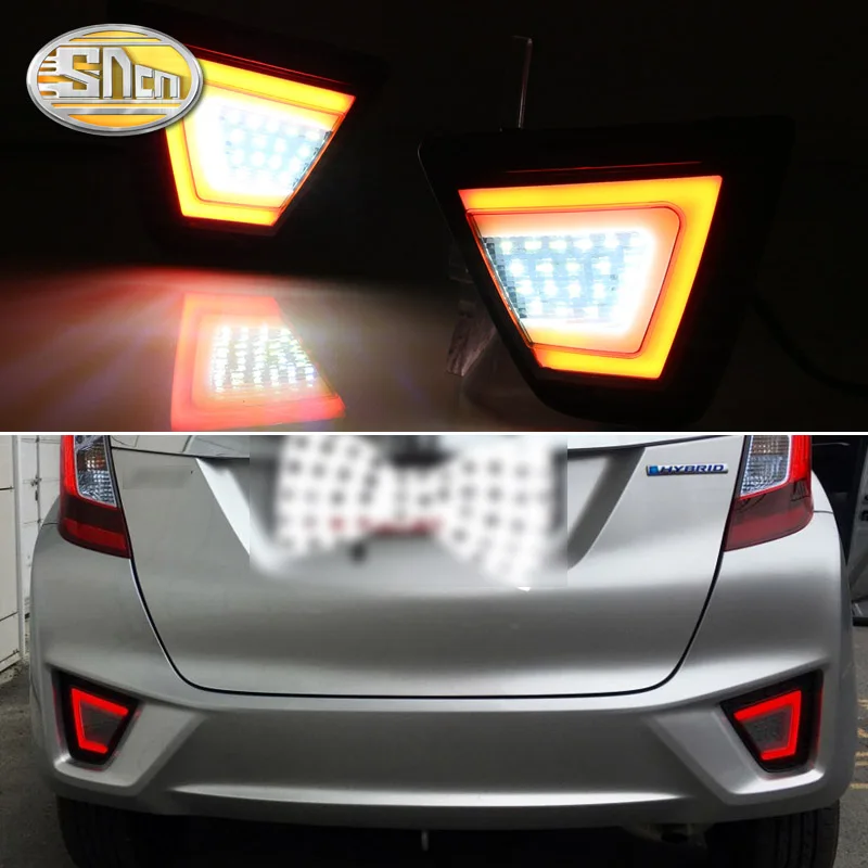 For Honda Jazz Fit 2014 2015 2016 2017 Multi-functions LED Rear Bumper Light Fog Lamp Brake Light Turn Signal Reverse Light