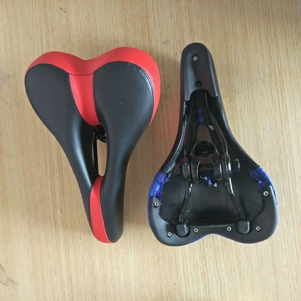 PU Leather Oversized Bike Seat Soft Comfortable Waterproof Exercise Bikes Saddle High Elasticity Shock-absorbing
