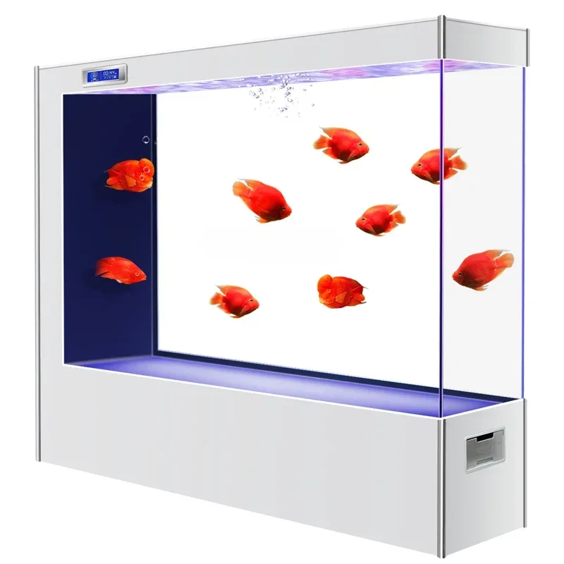 Super White Glass Fish Tank Living Room Small Subareas Screens Special Ecological Cycle Change Water Aquarium