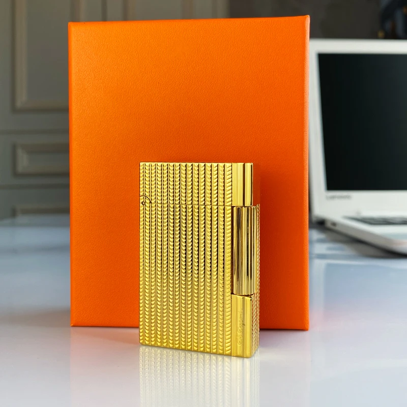 

Commemorative Edition Luxury Butane Lighter Single & Double Flame Ping Sound Natural Paint Cigarette Smoker 16010