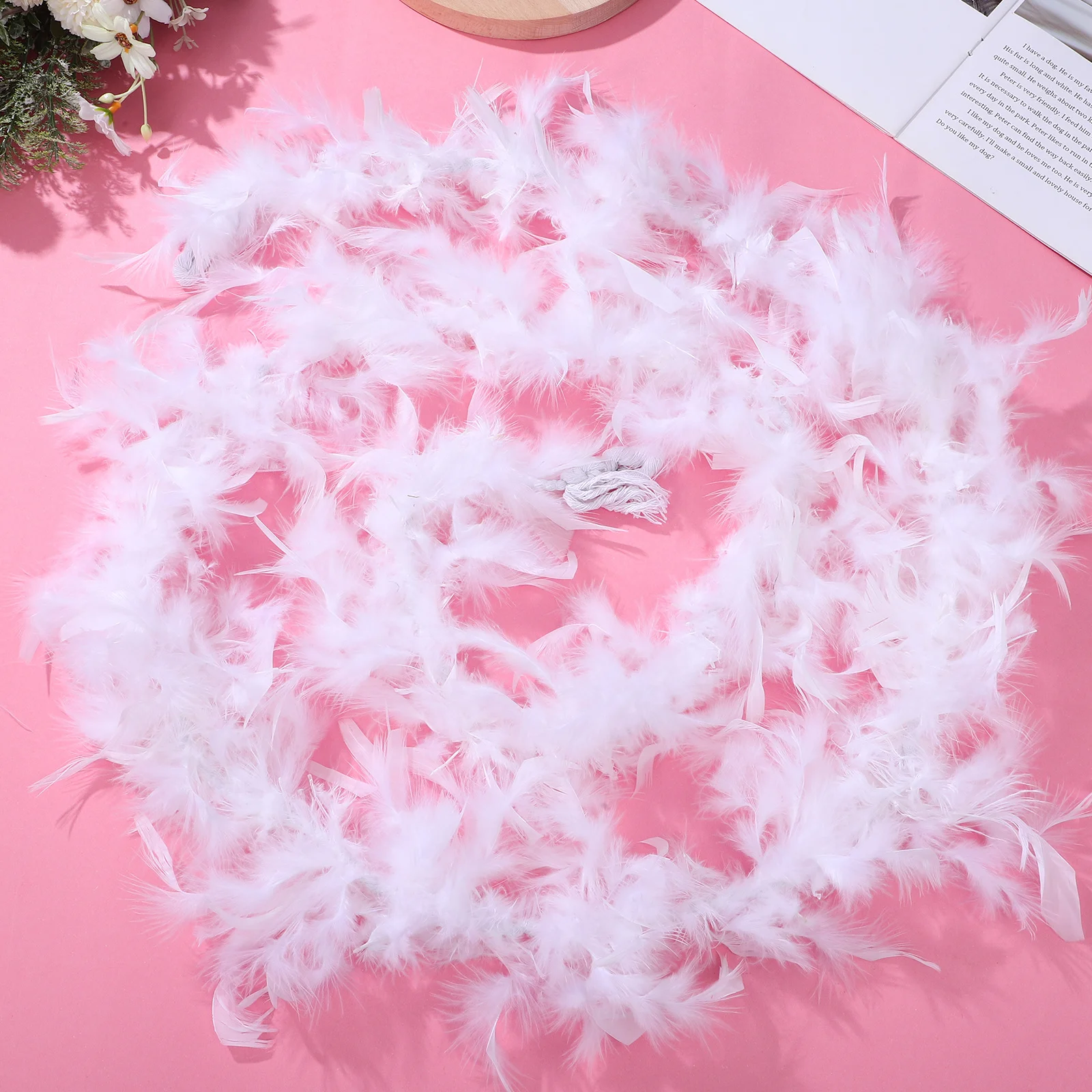 

Elegant White Boa Scarf Versatile Stylish Homecoming Accessories Perfect for Wedding Party Halloween Costume White Boa