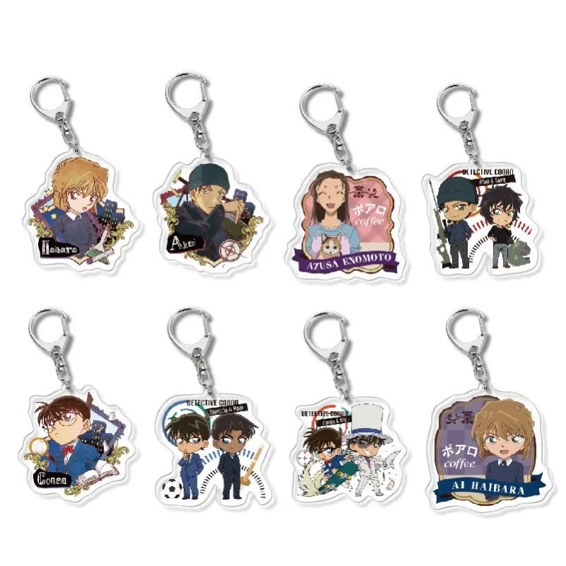 

Anime Detective and Conans Series Acrylic Keychain Creativity Cartoon Character High Definition Print Pendant Backpack Key Chain