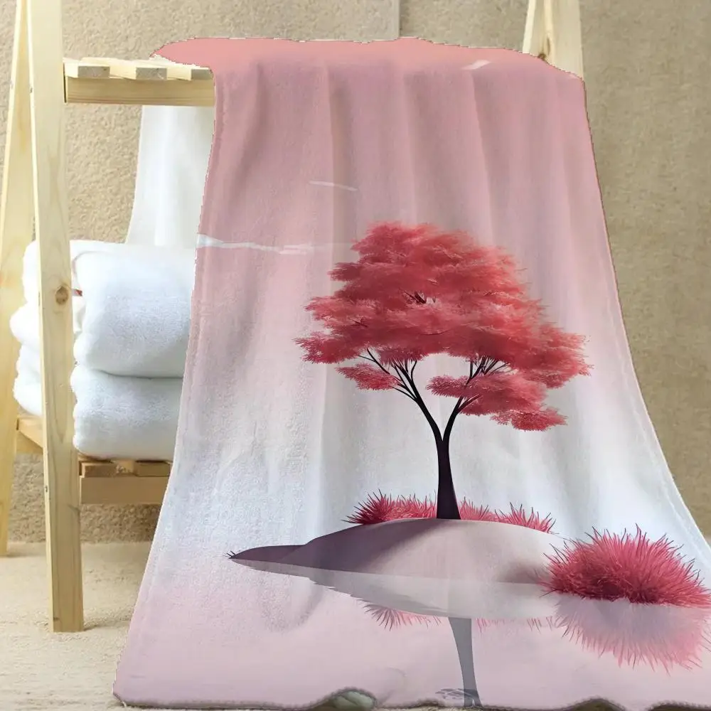 

Cherry Blossom Tree Throw Blanket Aesthetic Art Flannel Blanket Portable Home Travel Camping Sofa Picnic Thickening Flannel Bla