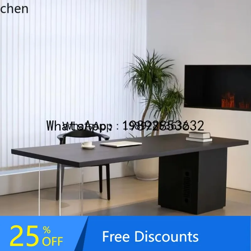 

LYY Минималистичный акриловый парящий стол для руководителя, элитный компьютерный стол для президента