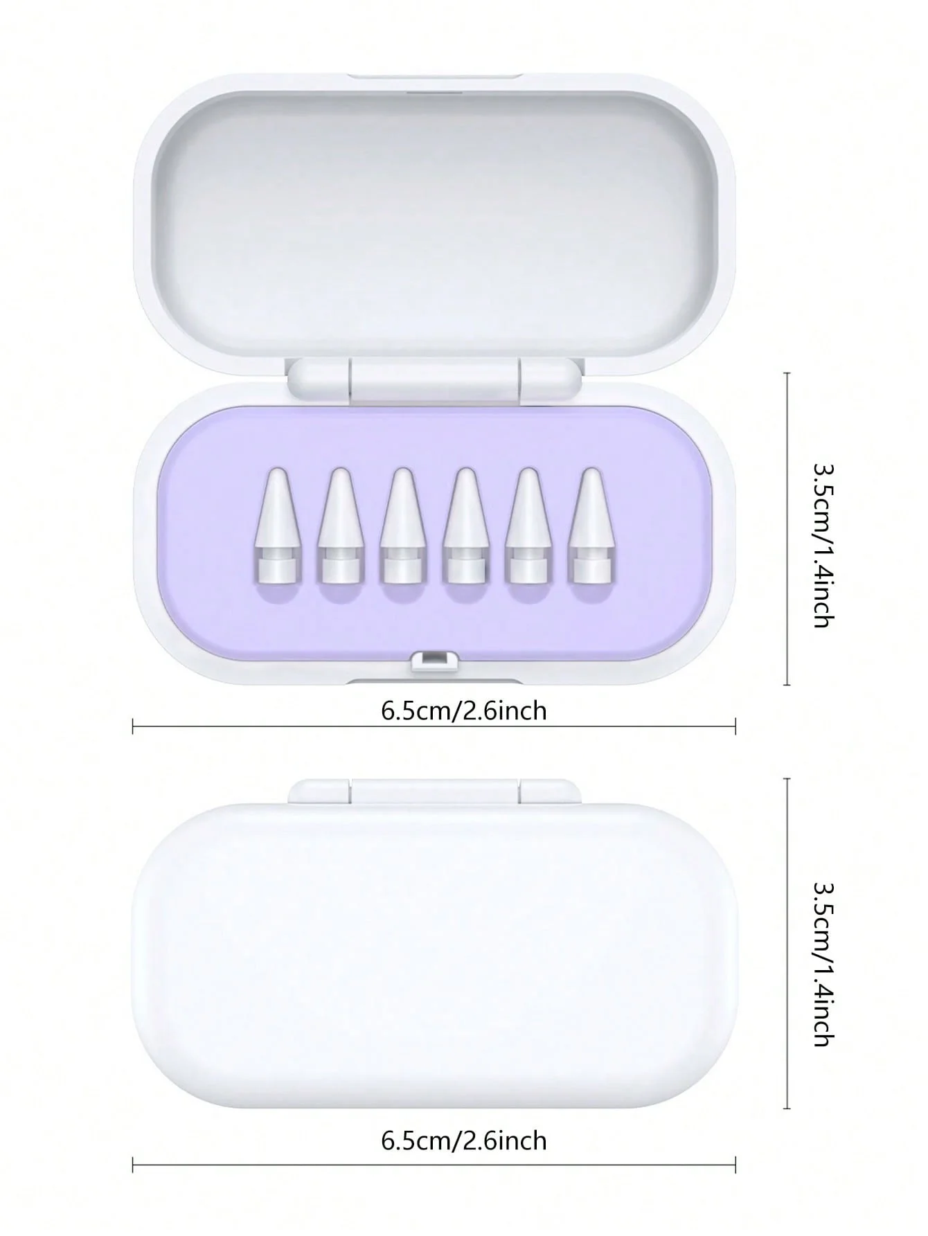 Pen Tip Storage Case, Suitable for Apple Pencil Stylus Tips, 4-Slot Pen Tip Organizer and Protective Cover, Suitable for Drawing