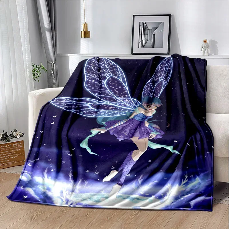 Butterfly Fairy Winx Club Ballet Girl Soft Plush Blanket,Flannel Blanket Throw Blanket for Living Room Bedroom Bed Sofa Picnic