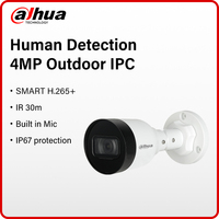 Dahua Outdoor 4MP Network IP Camera HD Night Vision IR 30m Smart Human Detection 2K Mini Security CCTV H.265+ PoE Mic Waterproof