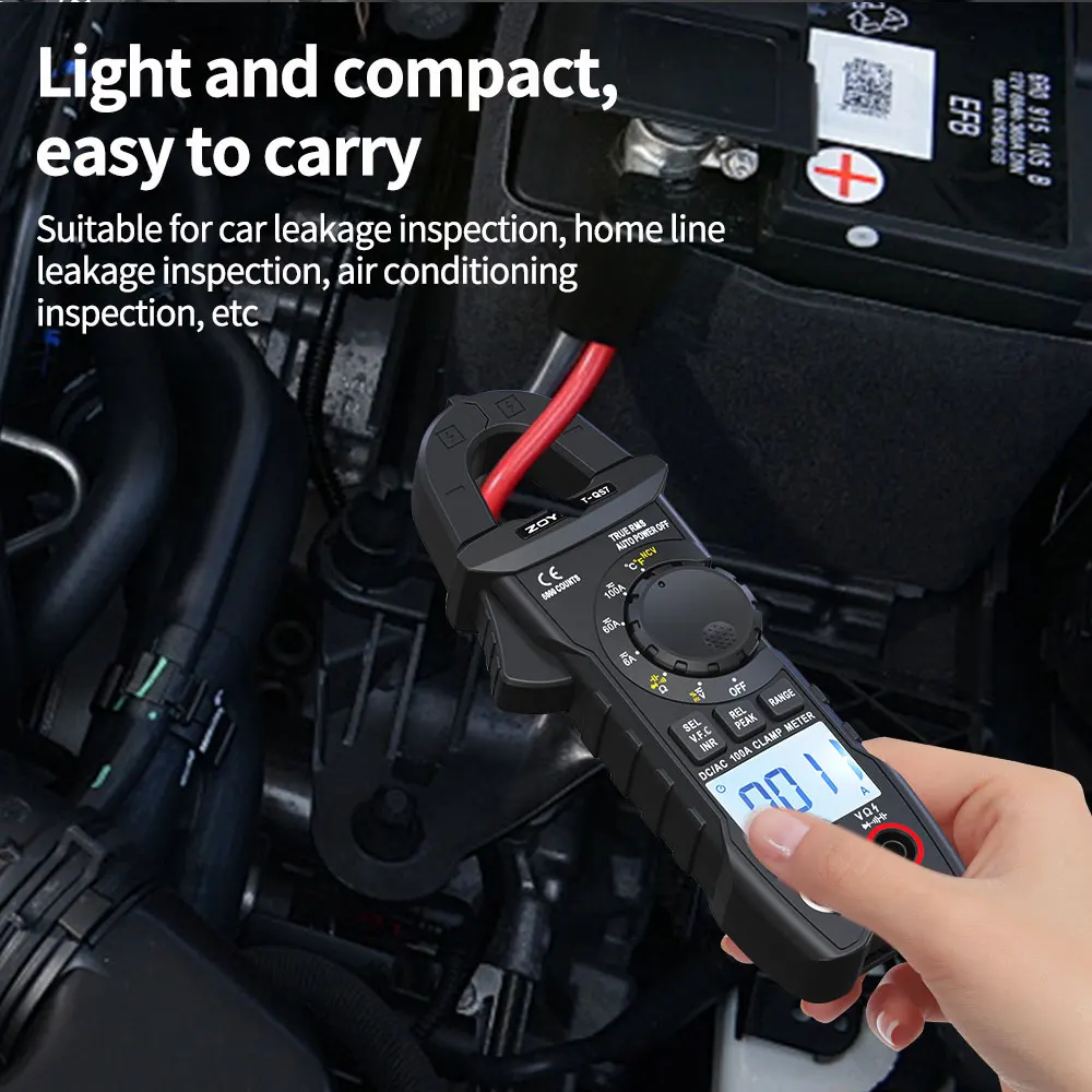 ZOYI ZT-QS7 Low Current AC/DC Clamp Meter True RMS NCV Non-Contact Voltage Tester Multifunction Digital for Electrician