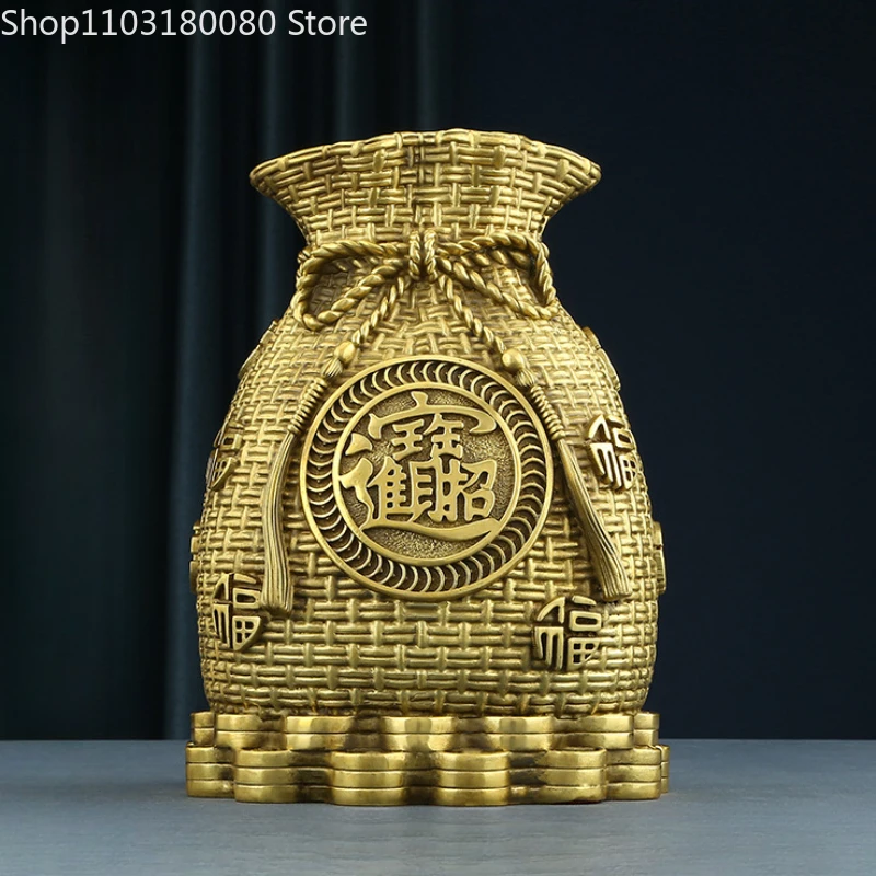 

Copper Brass moneybox Treasure bowl statue Chinese Fengshui Decor living room office decor Lucky Large size 30cm,41cm,20cm,14cm