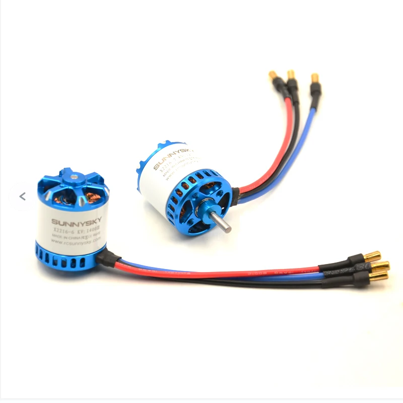 Sunnysky X2216-III Series Brushless Motor (Short / Long Shaft) 880KV 950KV 1250KV 1400KV 2600KV 3~4s Lipo for Fixed-Wing Drones