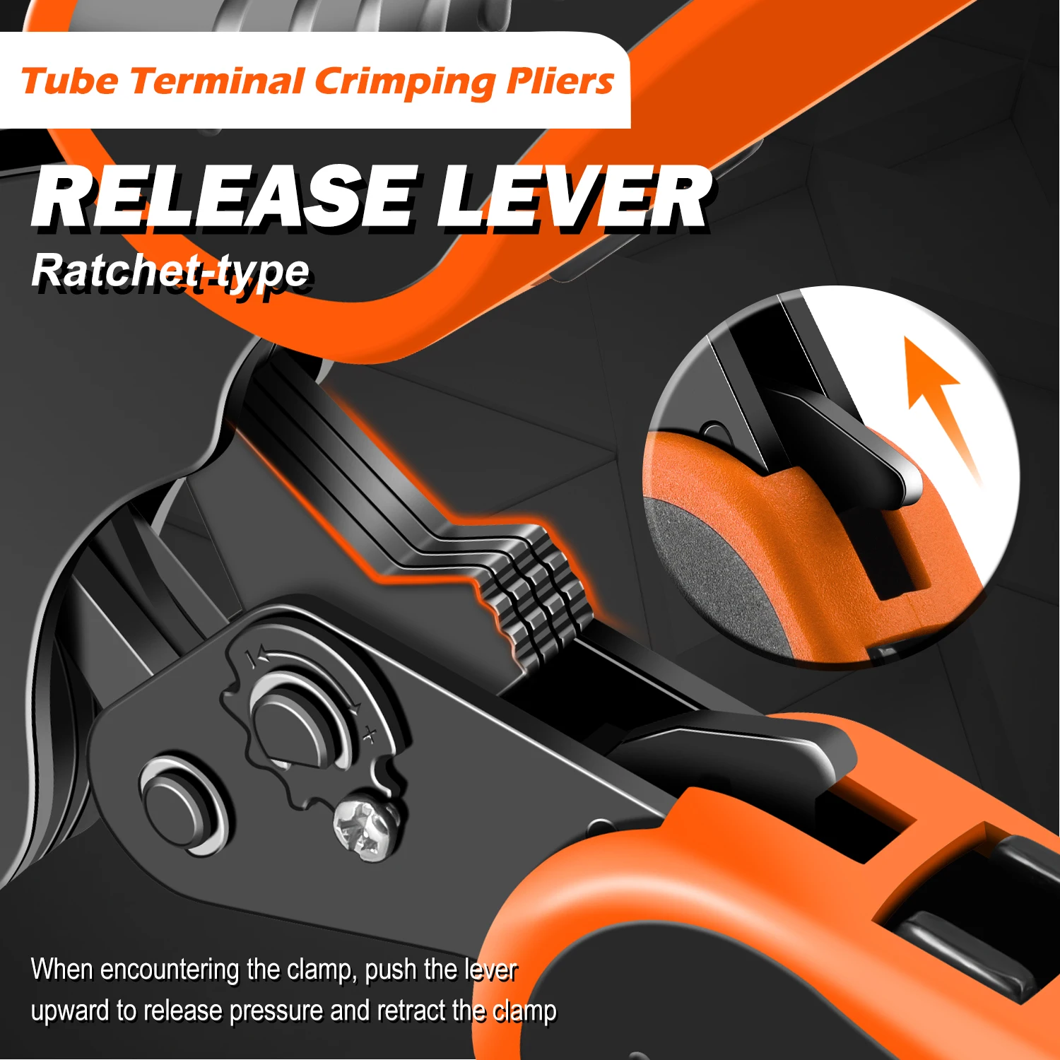 HSC8 16-6 Wire Ferrule Terminals Hexagon Crimping Pliers 0.08-16 mm² / 30-5 AWG Wide Range Sizes Ratchet Electrical Tool