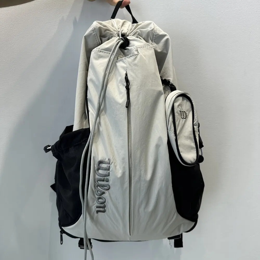 Wilson Tennis Racket Bag Drawstring Backpack Insulated Racket Compartment Independent Shoe Compartment 20L