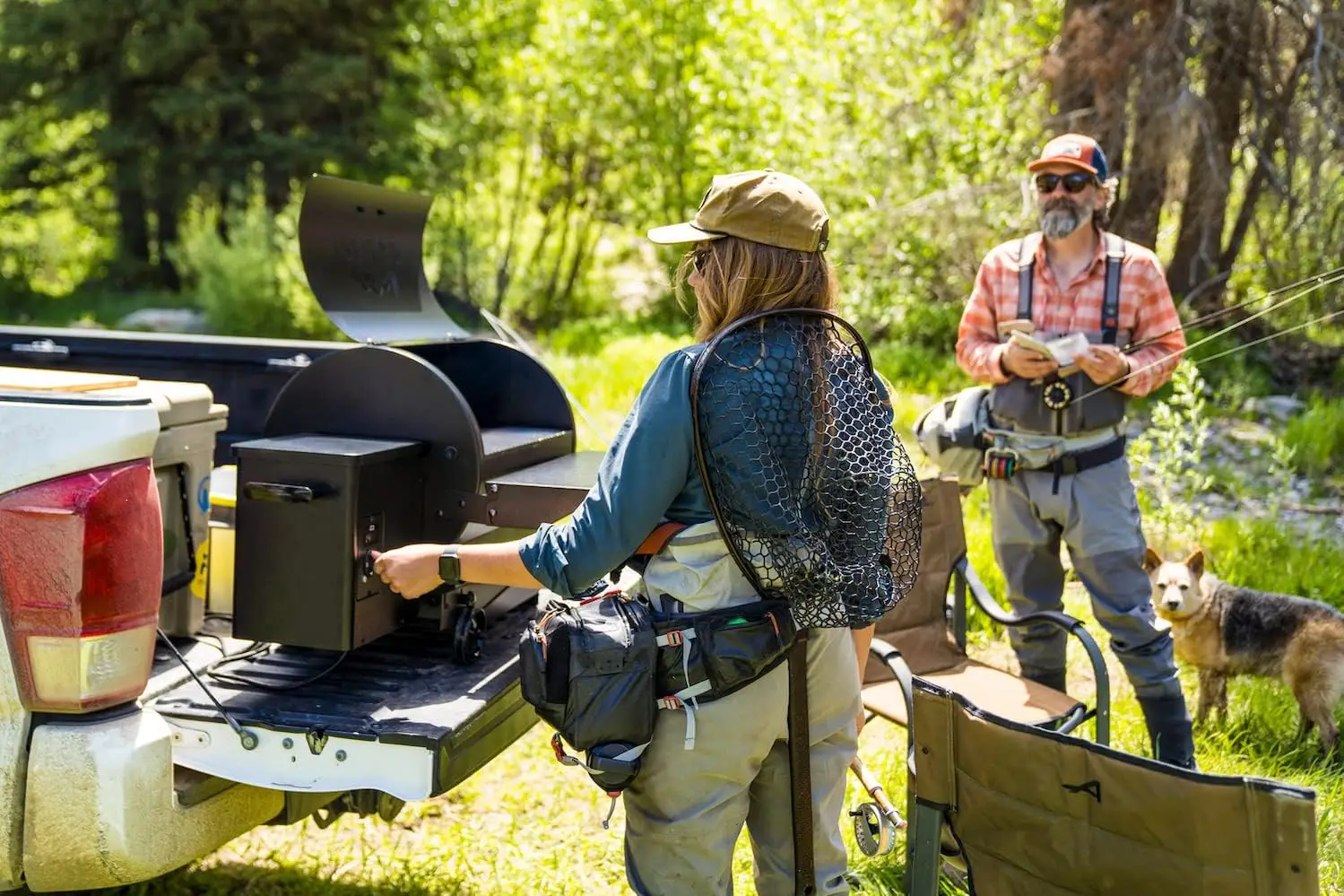 Portable Electric Wood Pellet Grill and Smoker with Folding Legs