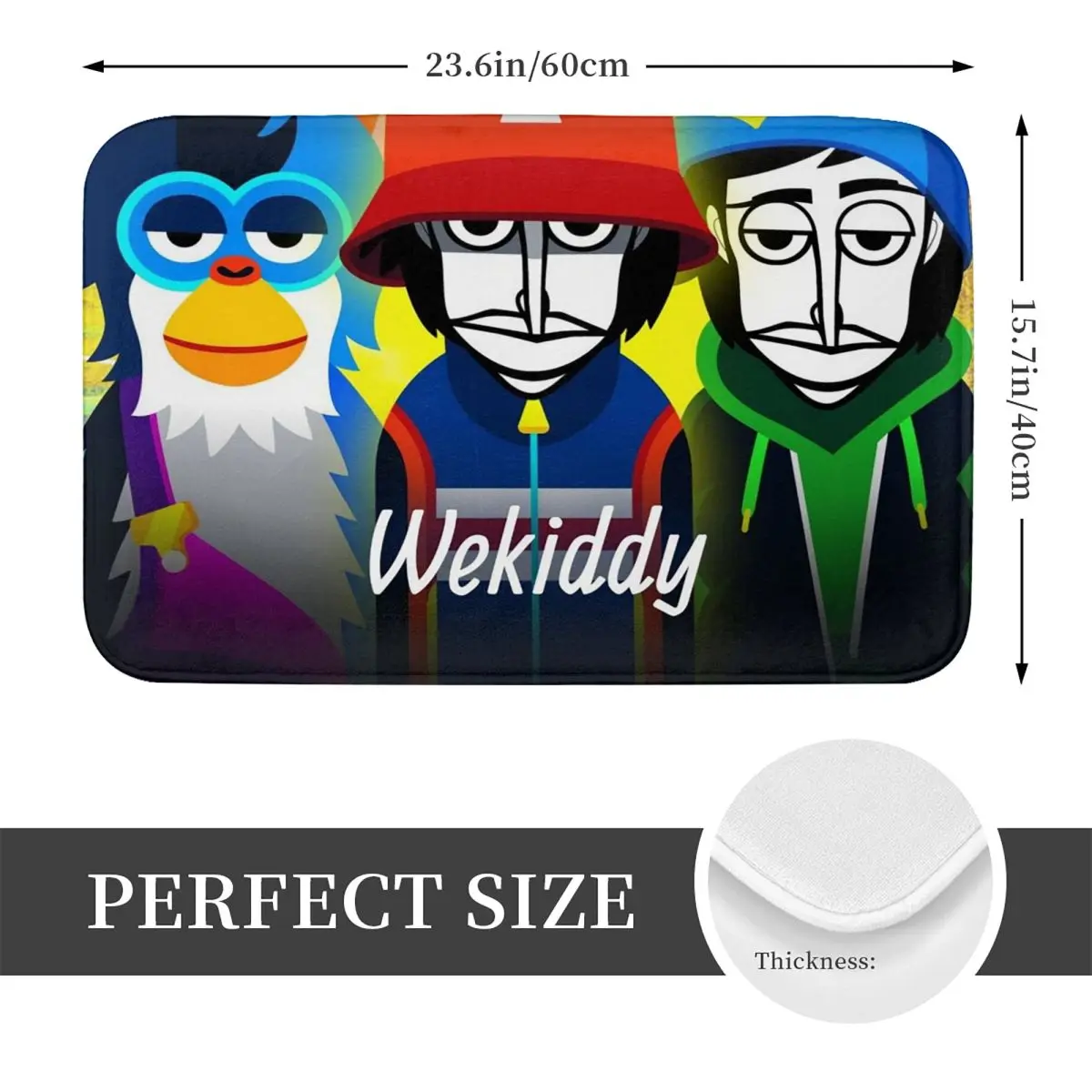 Incredibox Music Video Game Non-slip Doormat Floor Mat Sand Scraping Carpet Rug for Kitchen Entrance Home Bedroom Footpad Mats