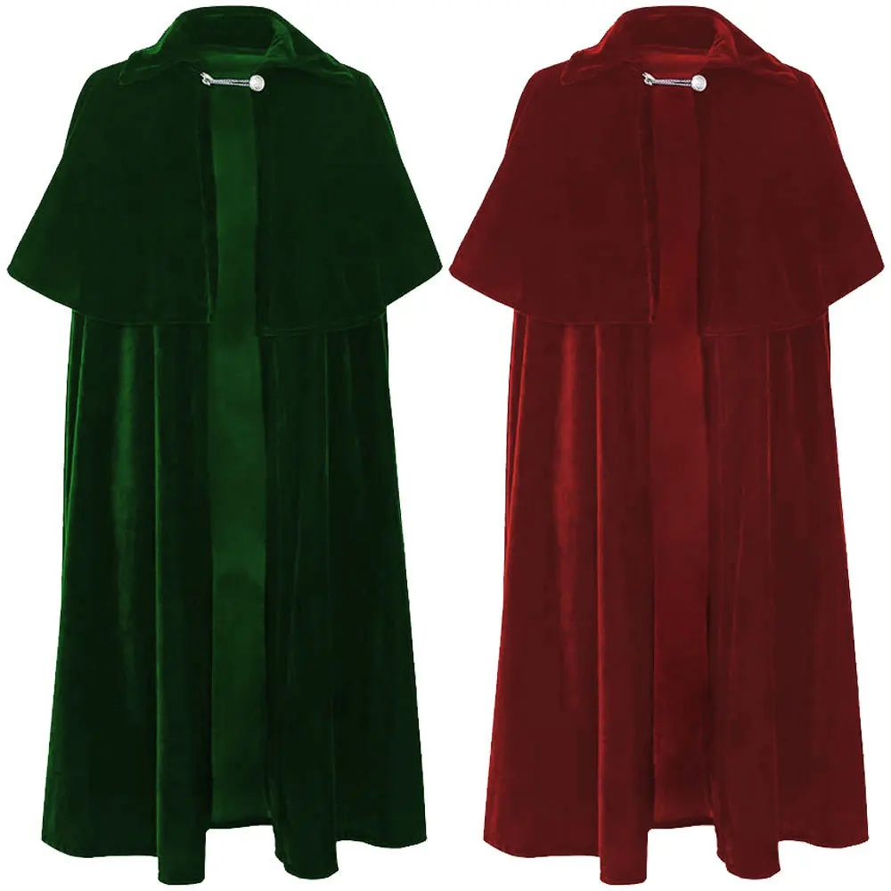 Velvet Cosplay  Cape 5 Colors Halloween Death God Role-playing Costume Cloak Women's Traditional Chinese Costume Stage...