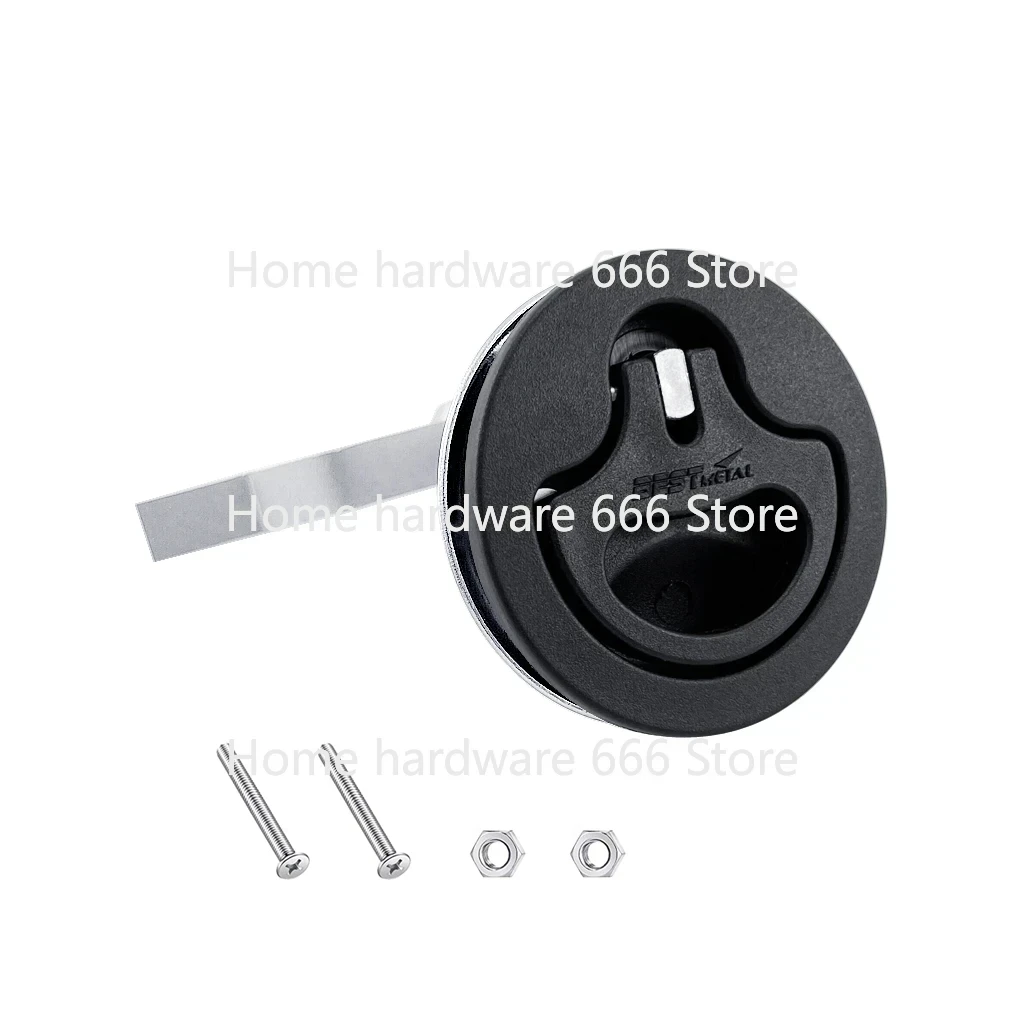 

Marine Hardware Black Nylon Cam Latch Flush Mount Pull Hatch Deck Latch Turning Lift Handle With Back Plate Boat Accessories