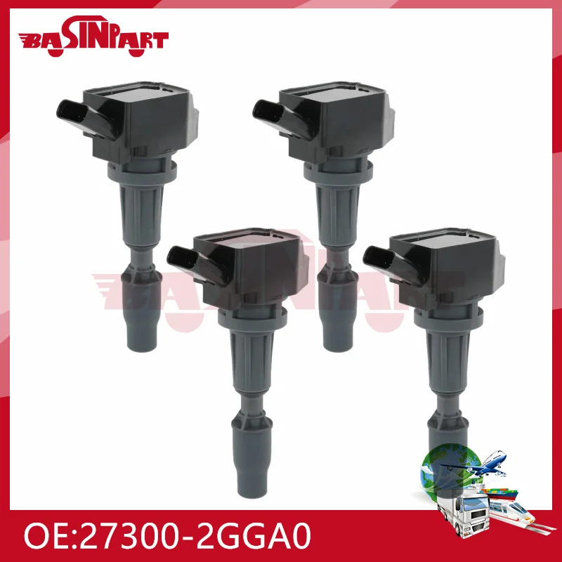 Basinpart Ignition Coil for Hyundai i30 N Performance Santa Fe Sonata G4K 2015-2017 Auto Part OE 27300-2GGA0 IC517 UF764 E1264